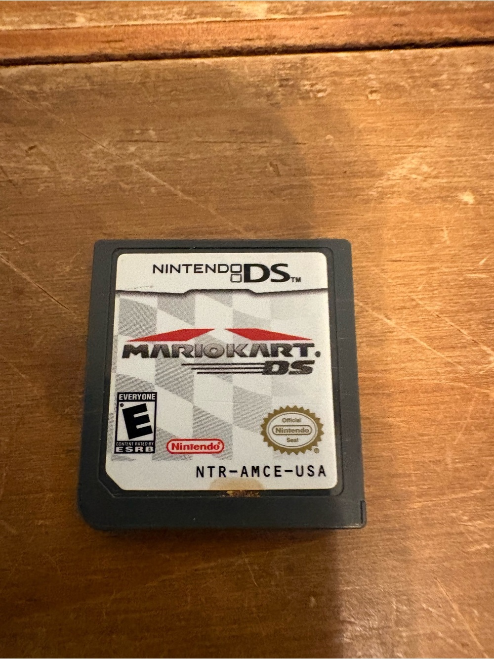 Nintendo Mario Kart DS Game Card - Gray, White, Red Accents